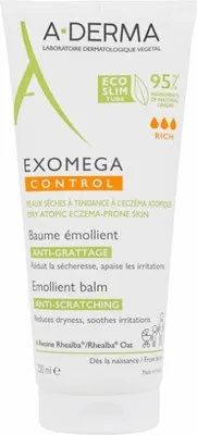 Obrázek produktu pro A-Derma Exomega Control Emoliencí balzám, 200 ml - Vyživující a zklidňující balzám pro citlivou pokožku s ekzémem.