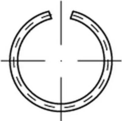Image de DIN 9925 Anneau de serrage fil d'acier à ressort 40 250 pcs