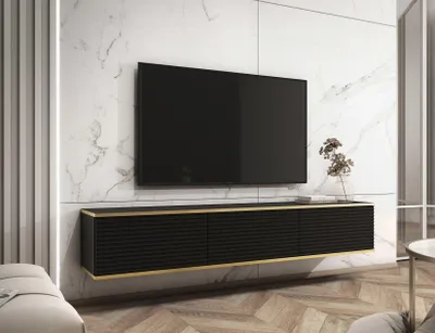 Productafbeelding van AX LIVING TV-meubel Orkis, MDF, 175 cm, modern design, zwart
