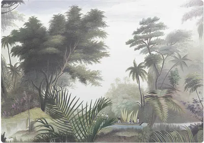 Produktbild von Tropischer Dschungel – Bodenschutzmatte – Stuhlunterlage 100x70 cm – Rutschfest – Hartbodenmatte