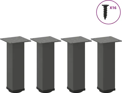Obrázek produktu pro Nohy ke konferenčnímu stolku 4 ks antracitové 30-32 cm ocelové