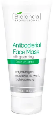 Image de Bielenda PROFESSIONAL Gamme visage Masque facial antibactérien à l'argile verte Masque facial antimicrobien à l'argile verte 150 g