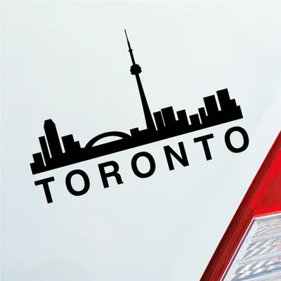 Produktbild von Auto Aufkleber Toronto Stadt City USA Kalifornien State 14x10 cm Schwarz Matt Sticker Heckscheibenaufkleber