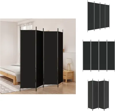 A bedroom scene with a bed and a room divider, alongside separate images of the room divider.