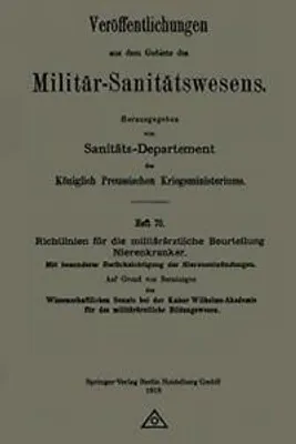 Obrázok produktu pre Richtlinien für die militärärztliche Beurteilung Nierenkranker