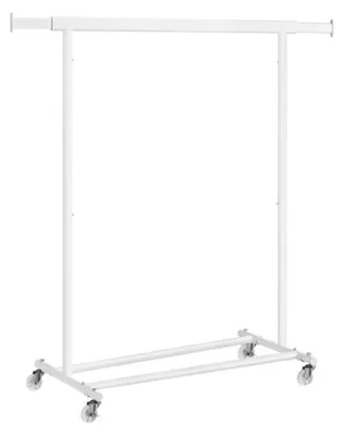 Productafbeelding van Kledingrek INEZ op wielen, max. 90 kg, 83,5 x 45 x 160 cm, wit