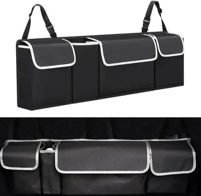 Produktbild von Kofferraum Rücksitz Organizer Tasche Rückenlehnentasche Rückenlehnenschutz Set