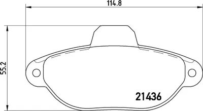 Produktbild von Brembo Bremsbelagsatz, Scheibenbremse Vorderachse P 23 060