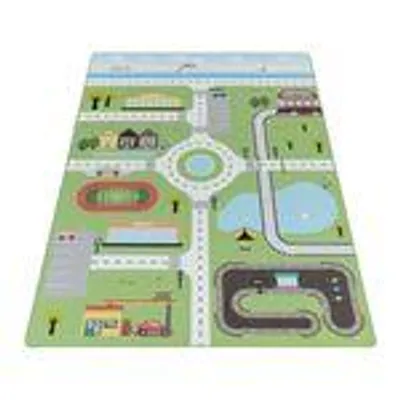 Produktbild von Homebyhome Kinderteppich Straßenteppich Jungen Teppich, Spielteppich Kinderzimmer Teppich, Robust und Pflegeleicht, Grösse: 160x230 cm