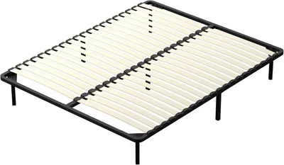 Produktbild von DEWINNER Bettgestell 160x200 | Lattenrost mit 9 Füßen für Erwachsene | 2x18 Latten | Bettrahmen 160x200 mit Lattenrost | Schnelle und einfache Montage
