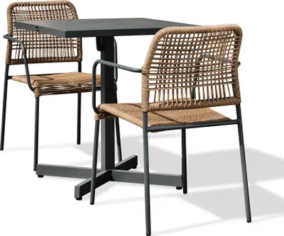Image de Ensemble repas de jardin 2 places en acier