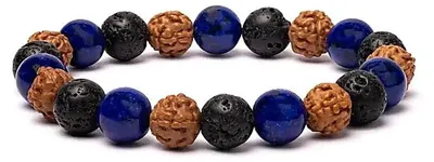 Produktbild von Armband Lavastein/Rudraksha/Sodalith – Packung mit 2 Stück – 10 mm