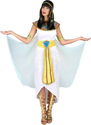 Immagine prodotto di Costume da regina egiziana bianco-oro-blu - M
