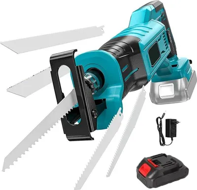 Image de Scie sabre sans fil - Scie alternative - Moteur sans balais - Vitesse variable - 3 200 coups/min - 18 V - 1 batterie + chargeur UE