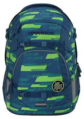Immagine prodotto di coocazoo zaino della scuola Mate School Backpack Lime Stripes multicolore