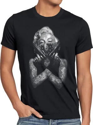 Produktbild von style3 Gangster Marilyn Herren T-Shirt rock tätowiert biker usa