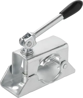 Produktbild von Klemmschelle + Klappknebel Ø48mm Abstellstütze Klemmbock Stützrad Klemmhalterung