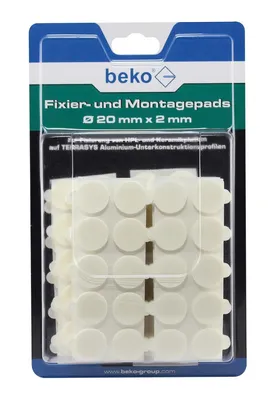 Produktbild von beko Fixier- und Montagepads Ø 20 mm x 2 mm Inhalt: 300 Stück 262 20 2