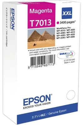 Zdjęcie produktu dla Epson Ink Cartridge XXL Magenta 3.4k, Purpurowy, Tusz na bazie pigmentu, 34,2 ml, 1 szt.