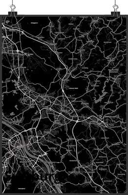 Produktbild von Mr. & Mrs. Panda Poster Siegburg DIN A2 - Geschenk, wanddeko, Deko Bild, kunstdruck, drucke, Stadt, Dorf Karte Landkarte Map Stadtplan