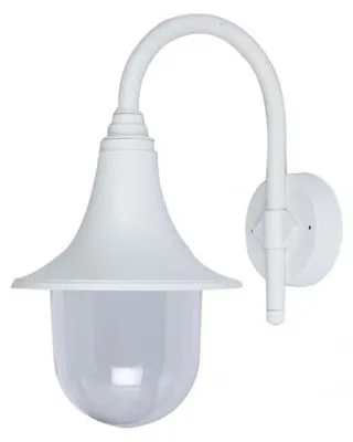 Außenleuchte, E27, IP44, weiß, Polycarbonat, 40,8 x 21,7 x 32,6 cm