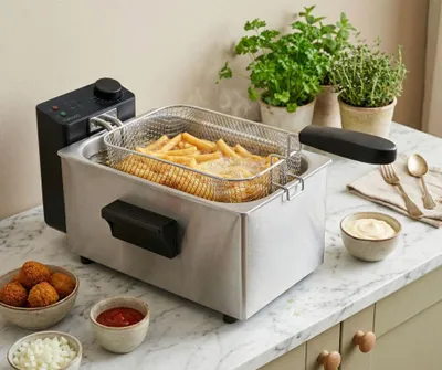 Produktbild von Tomado TDF3002S Fritteuse mit Kaltzonen-Technologie 3 Liter - Edelstahl