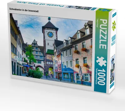 Produktbild von CALVENDO Puzzle Schwabentor in der Innenstadt | 1000 Teile Lege-Größe 64x48cm Foto-Puzzle für glückliche Stunden