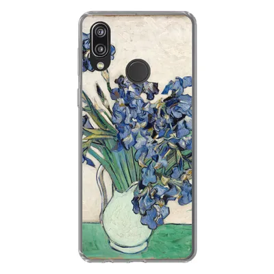 Produktbild von MuchoWow® Handyhülle Schutzhülle Hülle für Huawei P20 Lite (2020) Stilleben mit Schwertlilien - Vincent van Gogh Silikon Softcase Handy Hülle - Kartenhalter