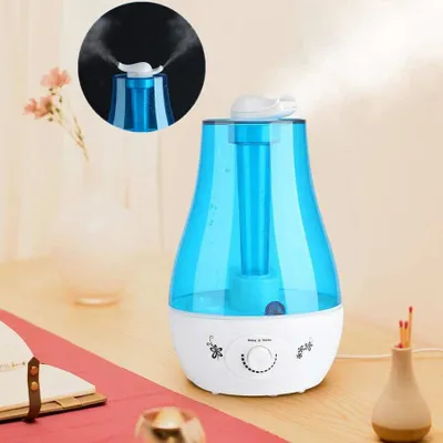 Image de 3L Humidificateur d'air à ultrasons avec réservoir d'eau de grande capacité, diffuseur d'huiles aromatiques, avec veilleuse LED - idéal pour le bureau, la chambre à coucher ou la chambre de bébé