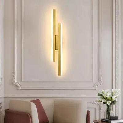 Produktbild von Moderne Wandleuchte für den Innenbereich, goldene Wandlampe, 16-W-LED-Designer-Wandleuchte für Wohnzimmer, Schlafzimmer, Treppenhaus, Hotel