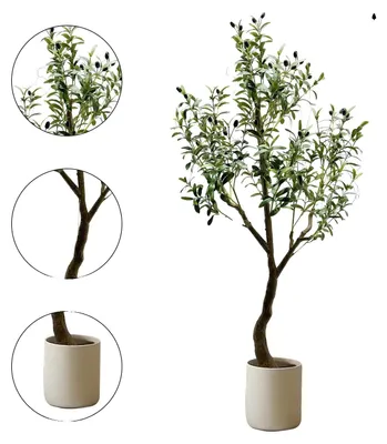 Obrázek produktu pro Umělý olivovník, LED osvětlení, snadná údržba, 150 cm