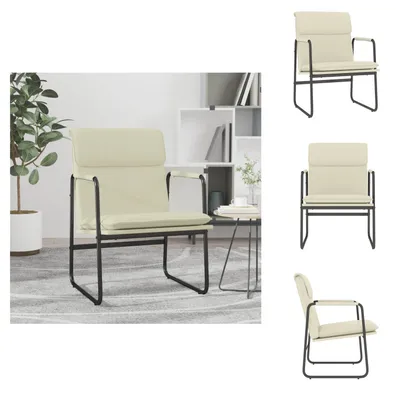 Produktbild von vidaXL Loungesessel Creme 55x64x80 cm Kunstleder -  Sessel