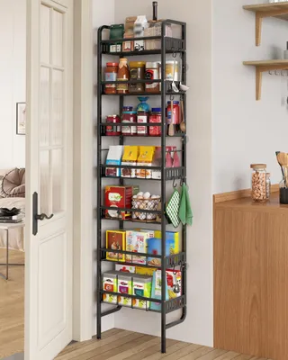 Obrázek produktu pro Sedmipatrová kovová úložná police, vhodná do kuchyně