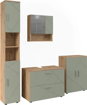 Produktbild von Badmöbel-Set Vicco Irma Salbeigrün 4 Teile, Model 59131