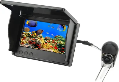 Image de Caméra sous-marine pour poissons, détecteur de poissons portable ABS IPS avec écran LCD HD de 5 pouces, caméra étanche pour lacs, mers, bateaux et kayaks