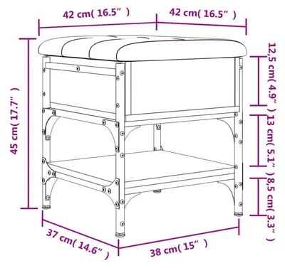 Productafbeelding van vidaXL Schoenenkast Grijs Sonoma, 42x42x45 cm, Houtvezel