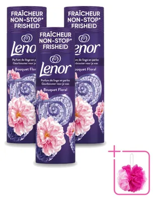 Obrázek produktu pro 3 kusy vonné boostery Lenor In-Wash – vůně Květinová bouše – úsporné balení