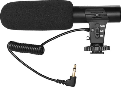 Zdjęcie produktu dla Mikrofon do nagrywania filmów z kamerą, charakterystyka kierunkowości superkardioidalna, miniaturowy mikrofon do fotografii, wywiadów i vlogowania, przeznaczony do lustrzanek cyfrowych i kamer