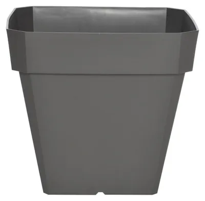 Image de Pot de fleurs Soleilia Carré 50 - L49cm - H45cm - 65L - Gris - Fabrication Française