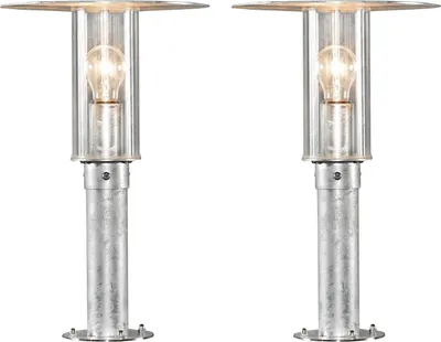 Produktbild von 2er Set Konstsmide Sockelleuchte Wegeleuchte MODE, bruchsicher, Lampe außen
