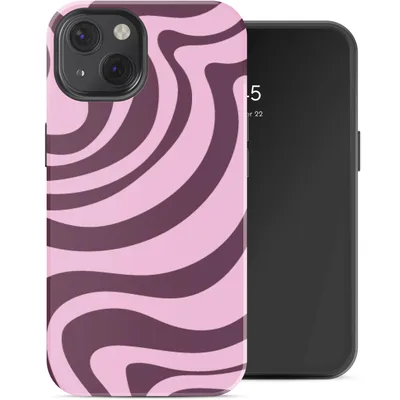 Immagine prodotto di Selencia Vivid Backcover per Apple iPhone 13 - Wavy Swirl Pink Plum