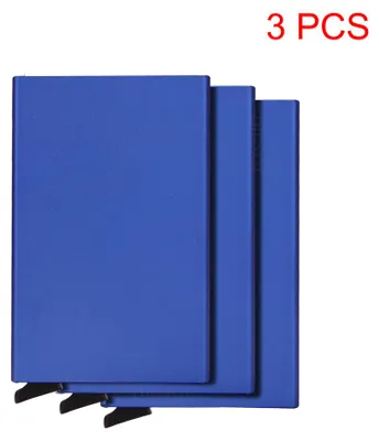 Produktbild von RFID Kartenetui Aluminium Herren Slim Wallet Blau
