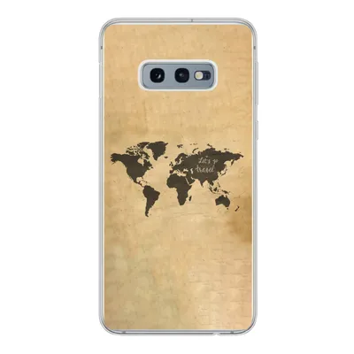Produktbild von MuchoWow® Handyhülle Schutzhülle Hülle für Samsung Galaxy S10e Weltkarte - Schwarz - Sprichwörter Silikon Softcase Handy Hülle - Handy