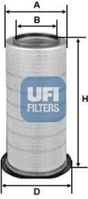 Produktbild von Luftfilter UFI 27.277.00 für VOLVO F 10 Filtereinsatz