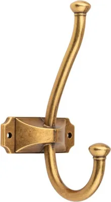 Produktbild von Garderobenhaken Oris Kleiderhaken Messing antik Wandhaken Altmessing