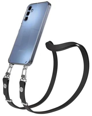 Produktbild von EAZY CASE Handykette magnetisch mit Handyhülle für Samsung Galaxy A15, Crossbody Handyband 1-1,90m verstellbar mit 2 Ösen in Schwarz