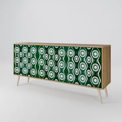 Produktbild von Spacerebels Kommode mit 3 Türen - Sideboard Komodenschrank - Highboard - Kleiderschrank Möbel - Wohnzimmer Schlafzimmer - 57,5×111×42 (HxBxT)