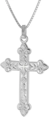 trendor 41384 Herren-Halskette mit orthodoxem Kreuz 35 mm 925 Silber 1