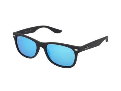 Produktbild von Ray-Ban New Wayfarer Junior, Kind, Wanderer, Quadratisch, Vollrand, Schwarz, Schwarz