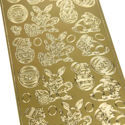 Produktbild von Ostern dekorative Aufkleber gold